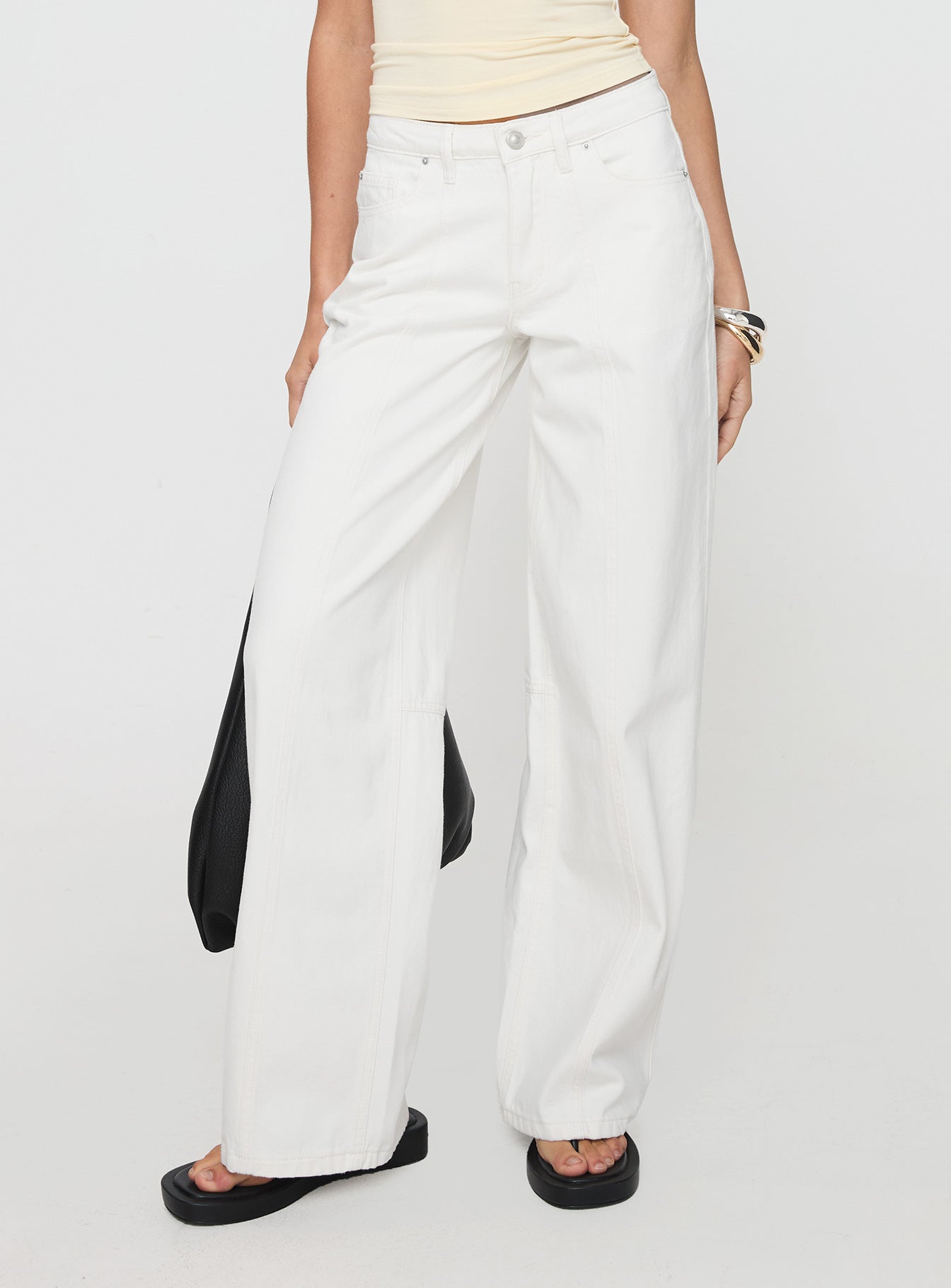 Lando Low Rise Straight Leg Jeans White - Image 2