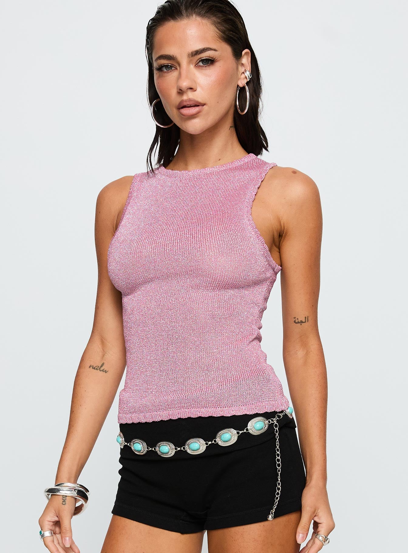 No Pretending Top Pink Glitter - Image 2