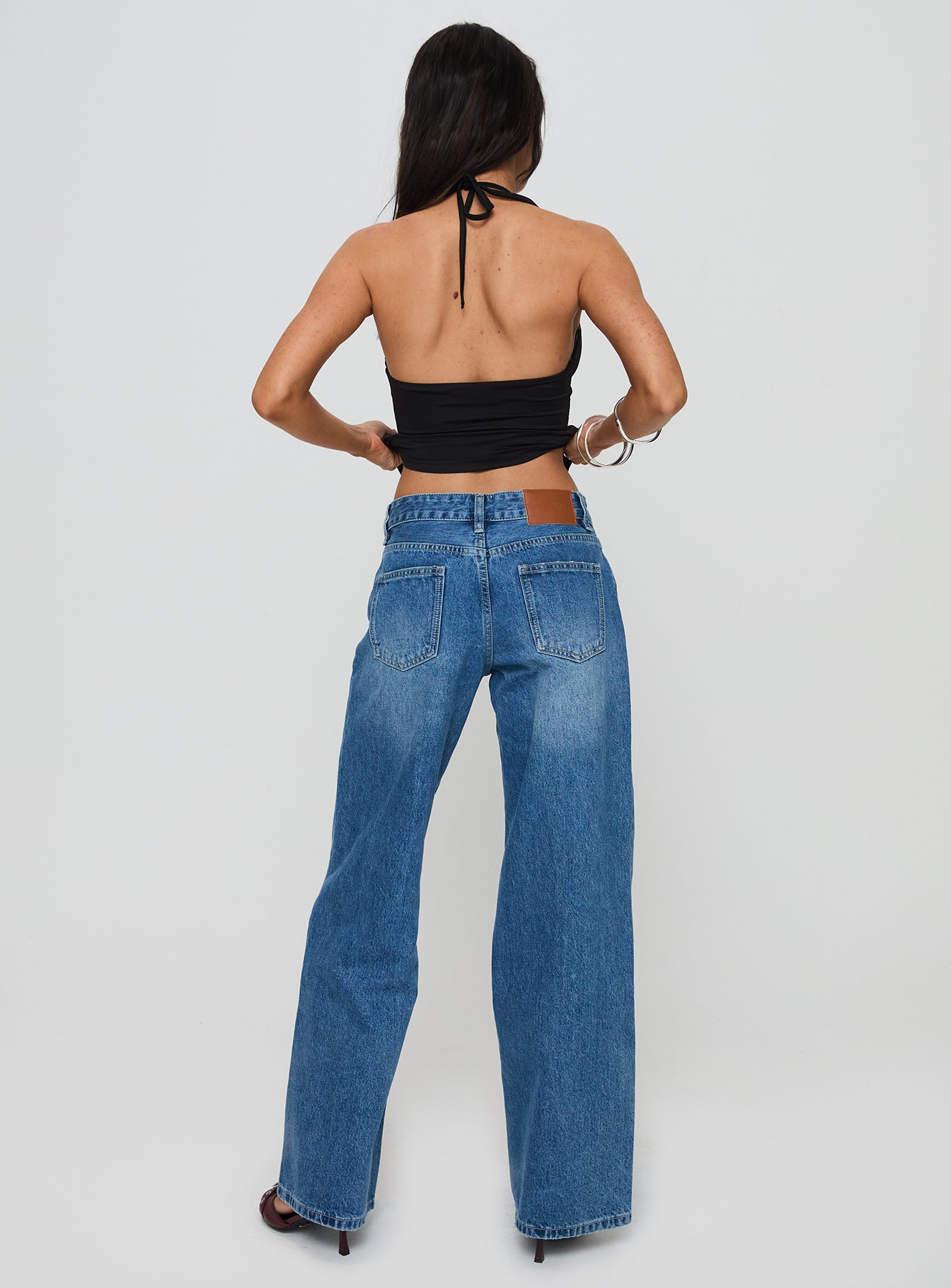 Serenitia Mid Rise Straight Leg Jeans Mid Blue Wash Tall - Image 5