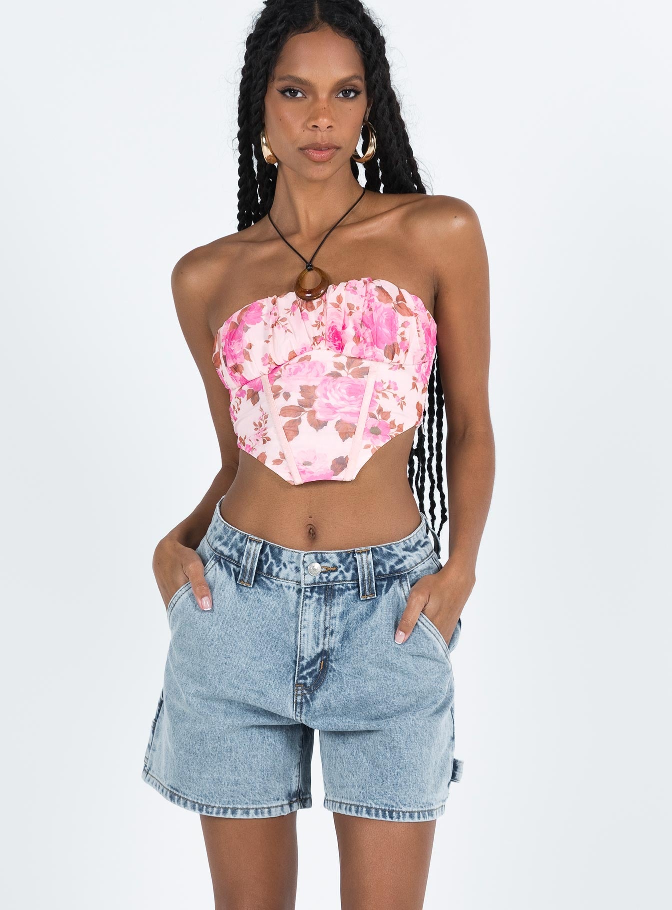 Lou Carpenter Denim Shorts Light Wash - Image 3