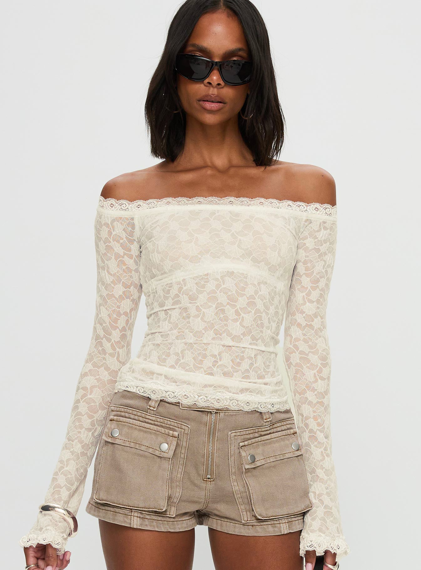 Mochapella Off The Shoulder Top White - Image 2