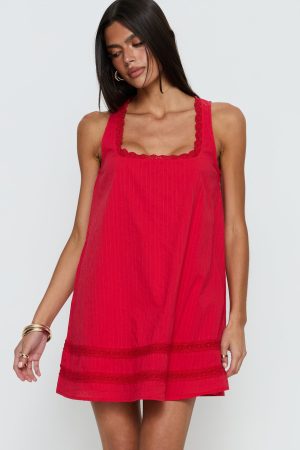 Alanah Mini Dress Red