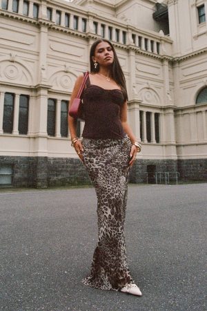 Manda Maxi Skirt Leopard