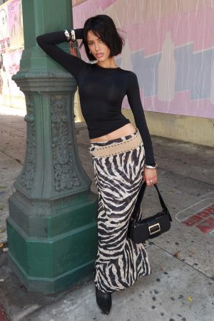 Eleganza Maxi Skirt Zebra