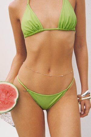 Palm Trees Bikini Bottoms Green