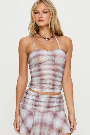 Arlena Ruched Halter Top Multi