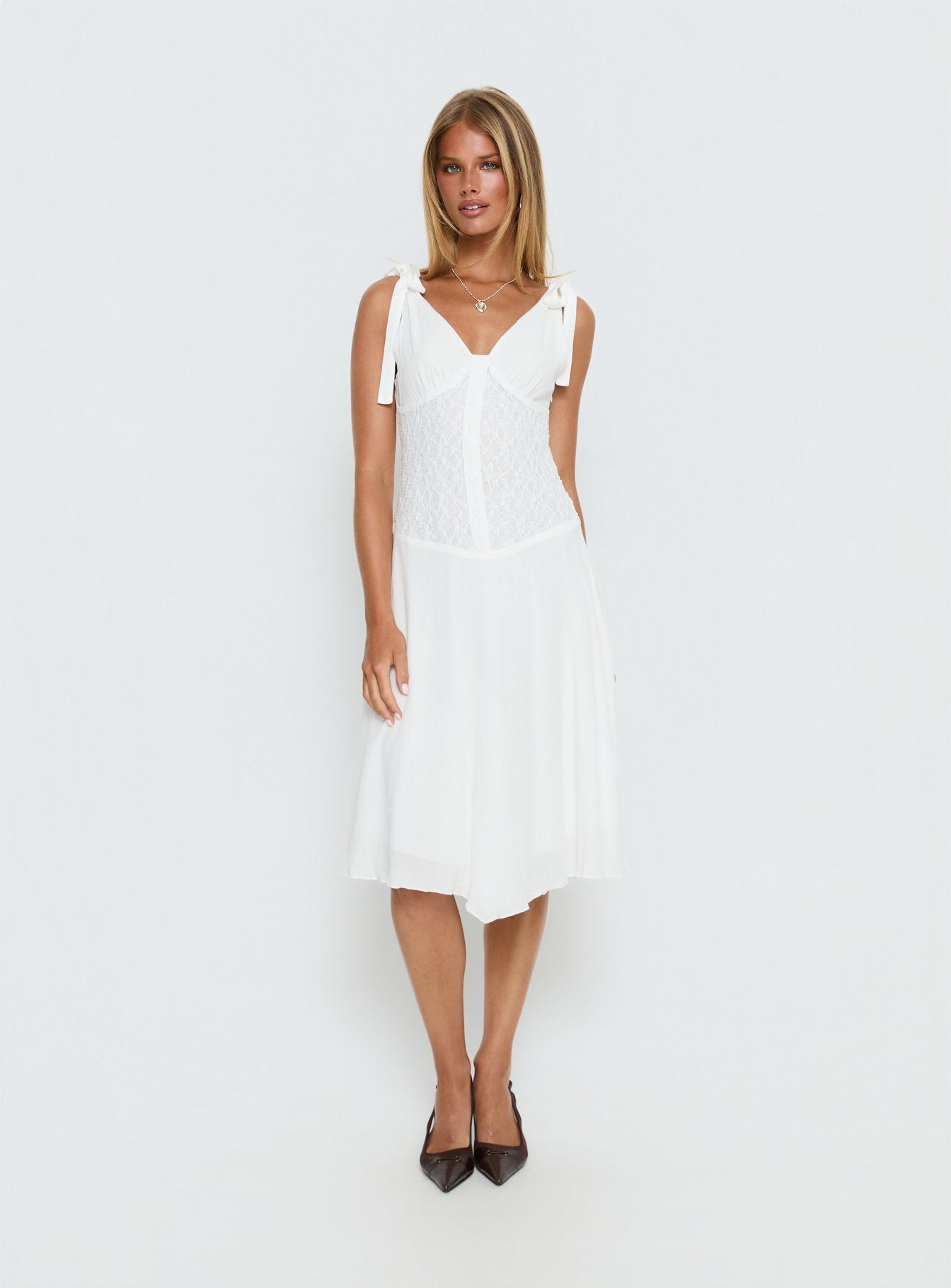 Danira Midi Dress White - Image 2