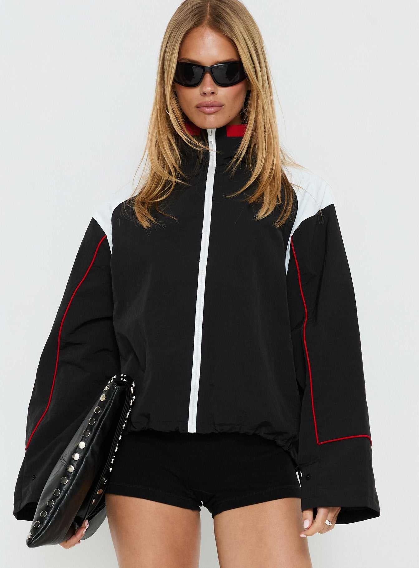 Shoreline Windbreaker Noir / White - Image 2