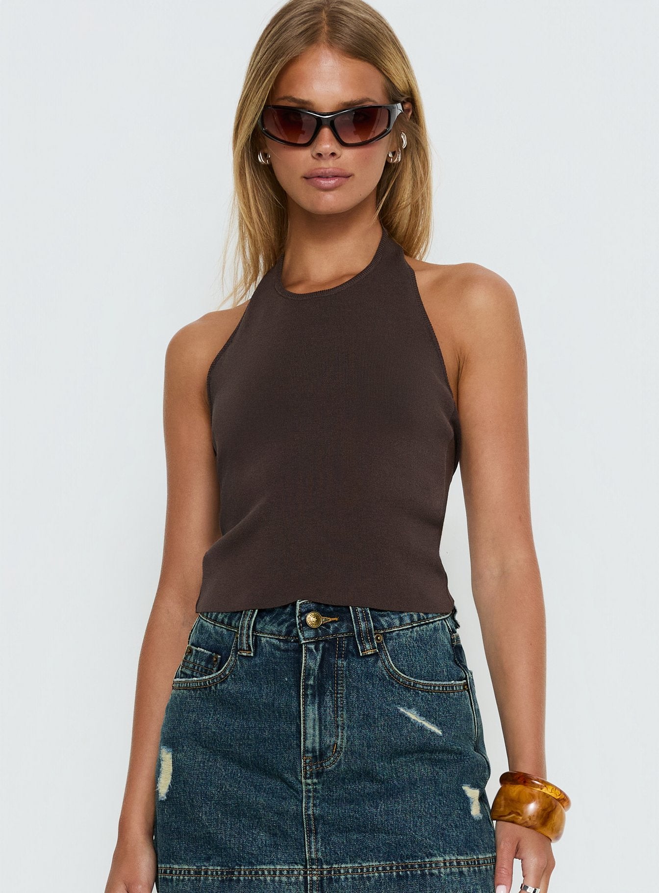 Britley Halter Top Chocolate - Image 4