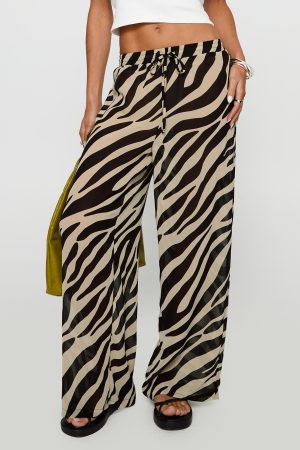 Fyre Wide Leg Pant Zebra