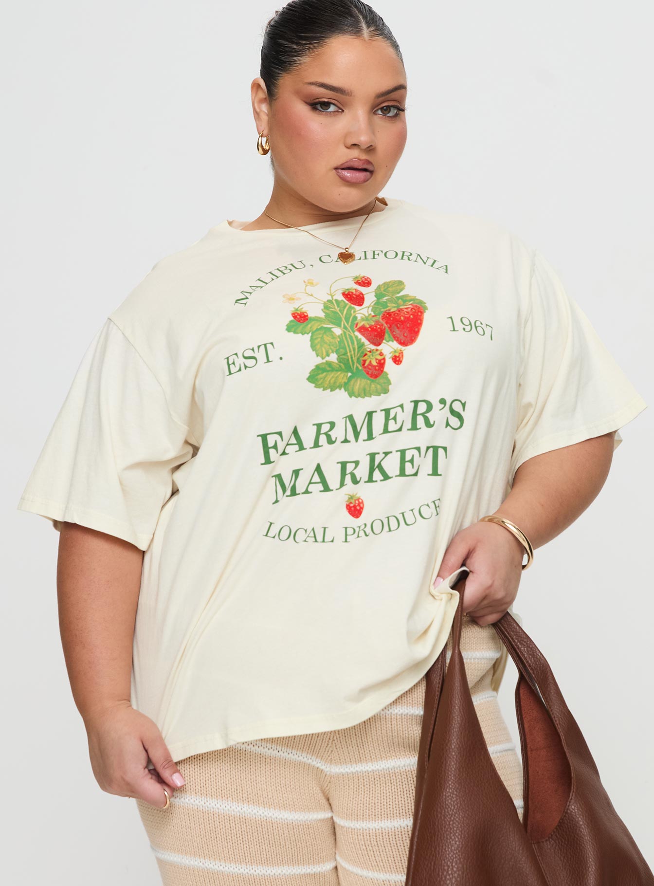 Local Produce Tee Cream Curve - Image 2