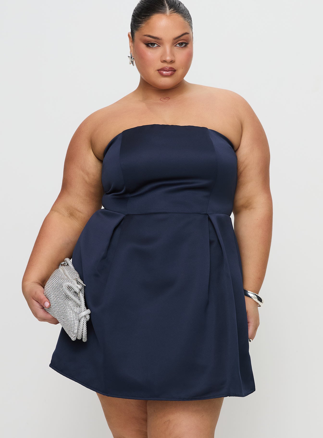 Spader Corset Mini Dress Navy Curve - Image 2