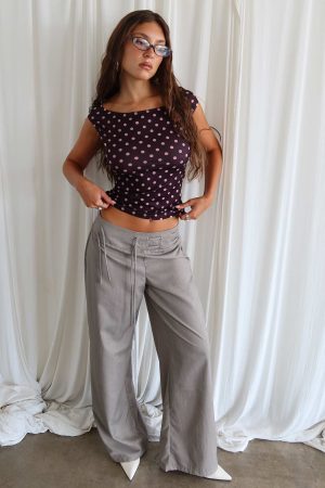Just Have Fun Wide Leg Pant Grey