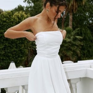 Rashida Strapless Mini Dress White