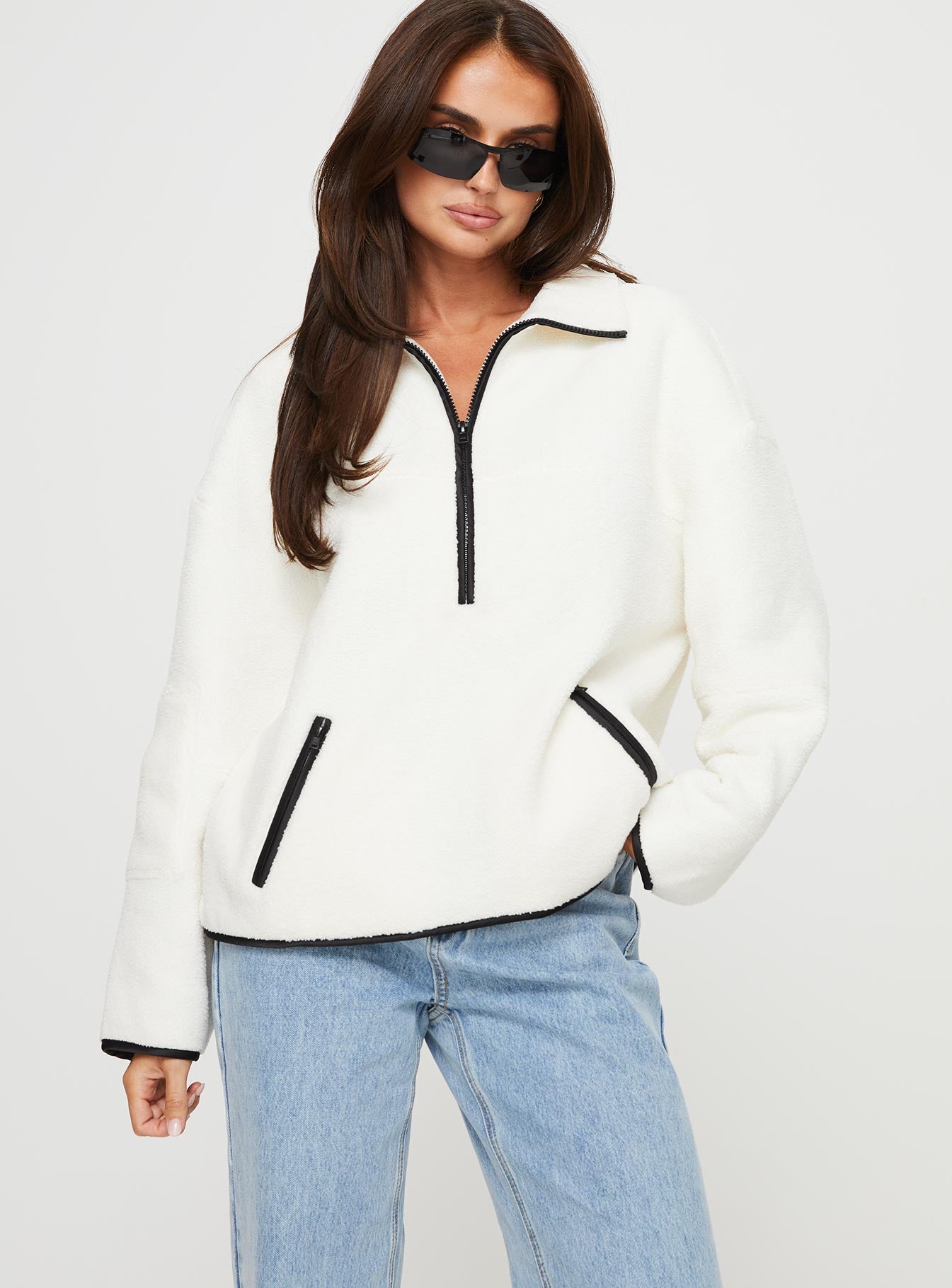 Samuel Polar Fleece Sweater Cream - Image 4
