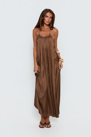 Seatides Scoop Maxi Dress Chocolate