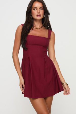 Xanthus Mini Dress Red Petite