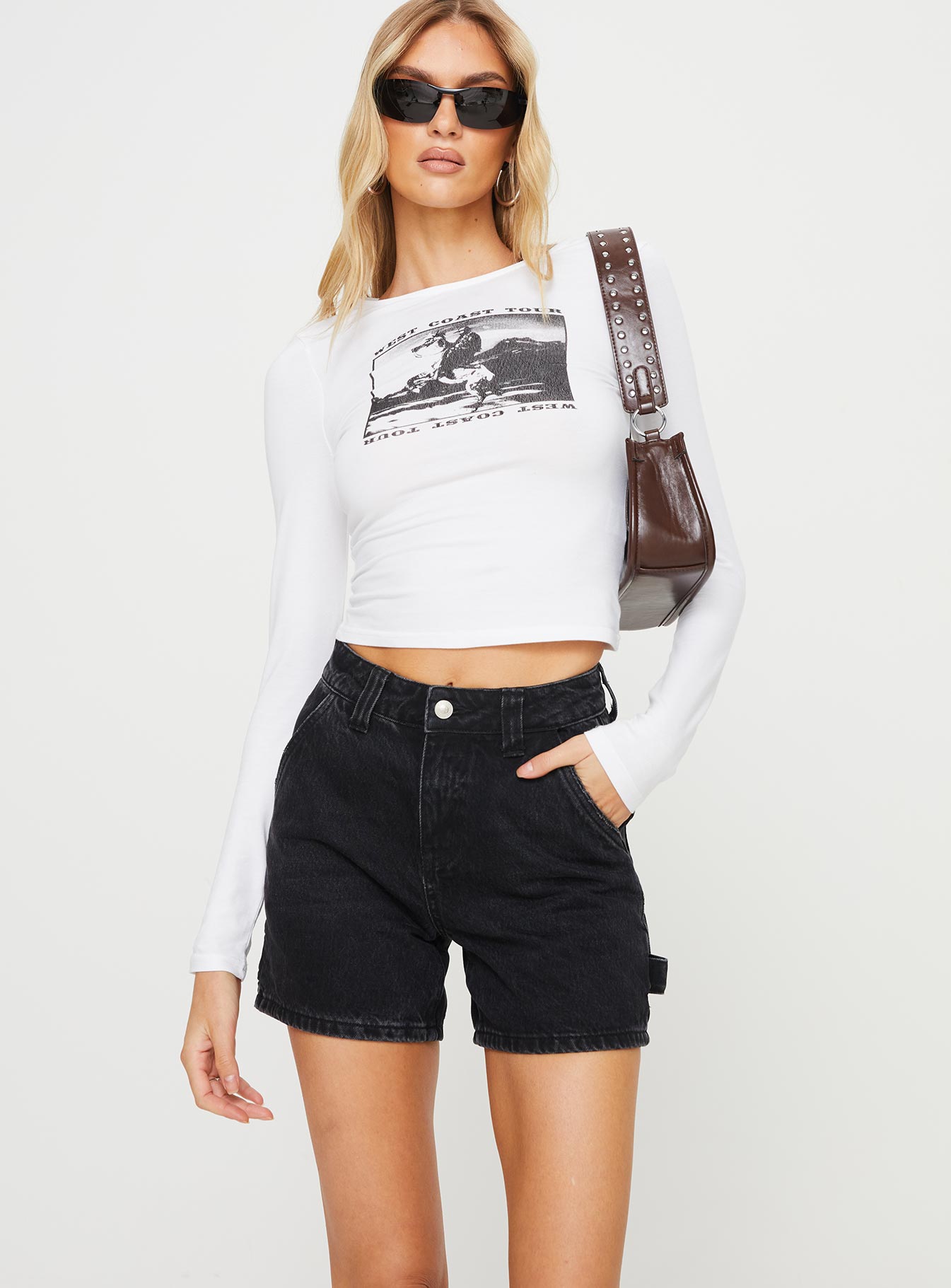Lou Carpenter Denim Shorts Washed Black - Image 2