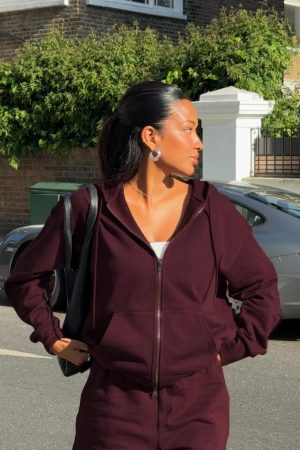 All Day Oversized Hoodie Wine