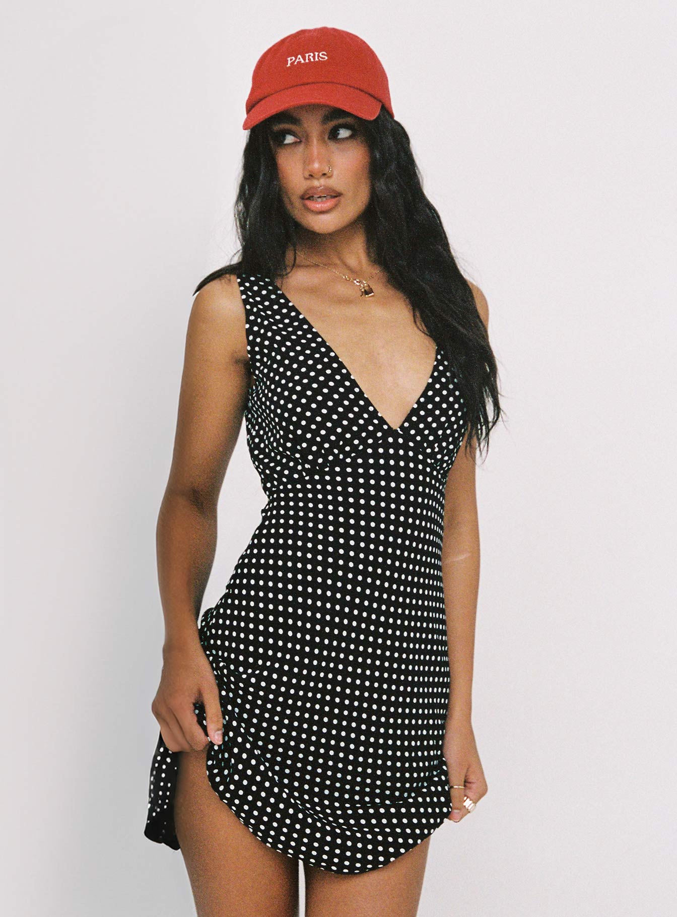 Nellie Mini Dress Black Polka Dot - Image 8