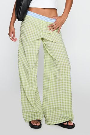 Neevie Wide Leg Pants Green
