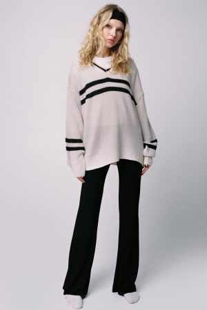 Cherize Ribbon Stitch Pant Black