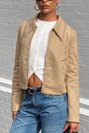 Hurleigh Faux Suede Jacket Brown