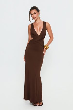 Bambia Maxi Dress Dark Brown