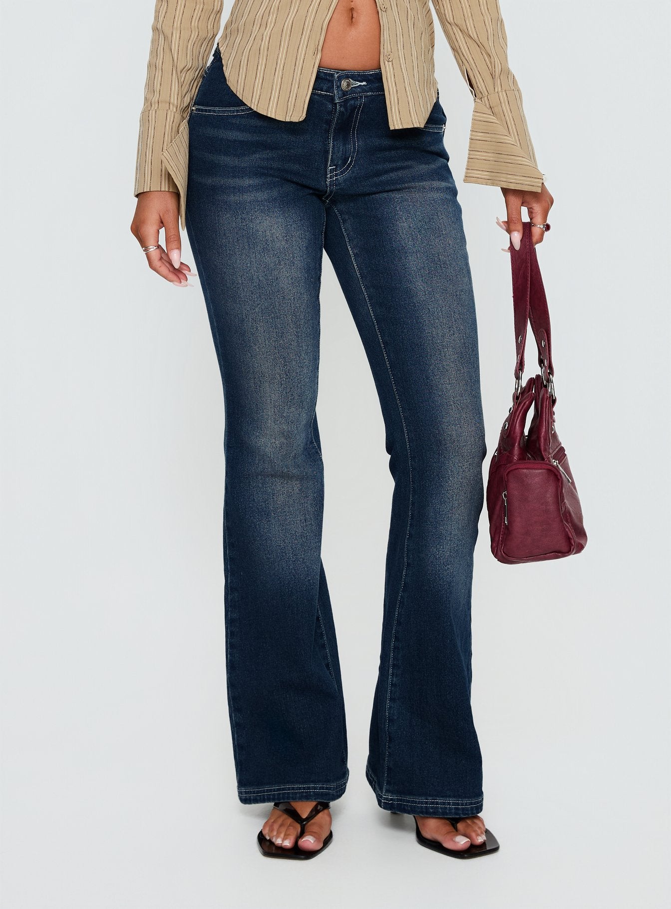 Zilvia Bootleg Mid Rise Jeans Raw Denim - Image 2