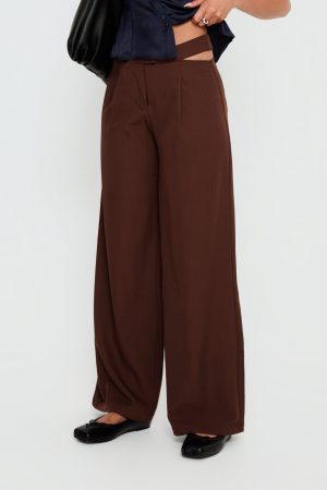 Alys Cut Out Straight Leg Pant Brown