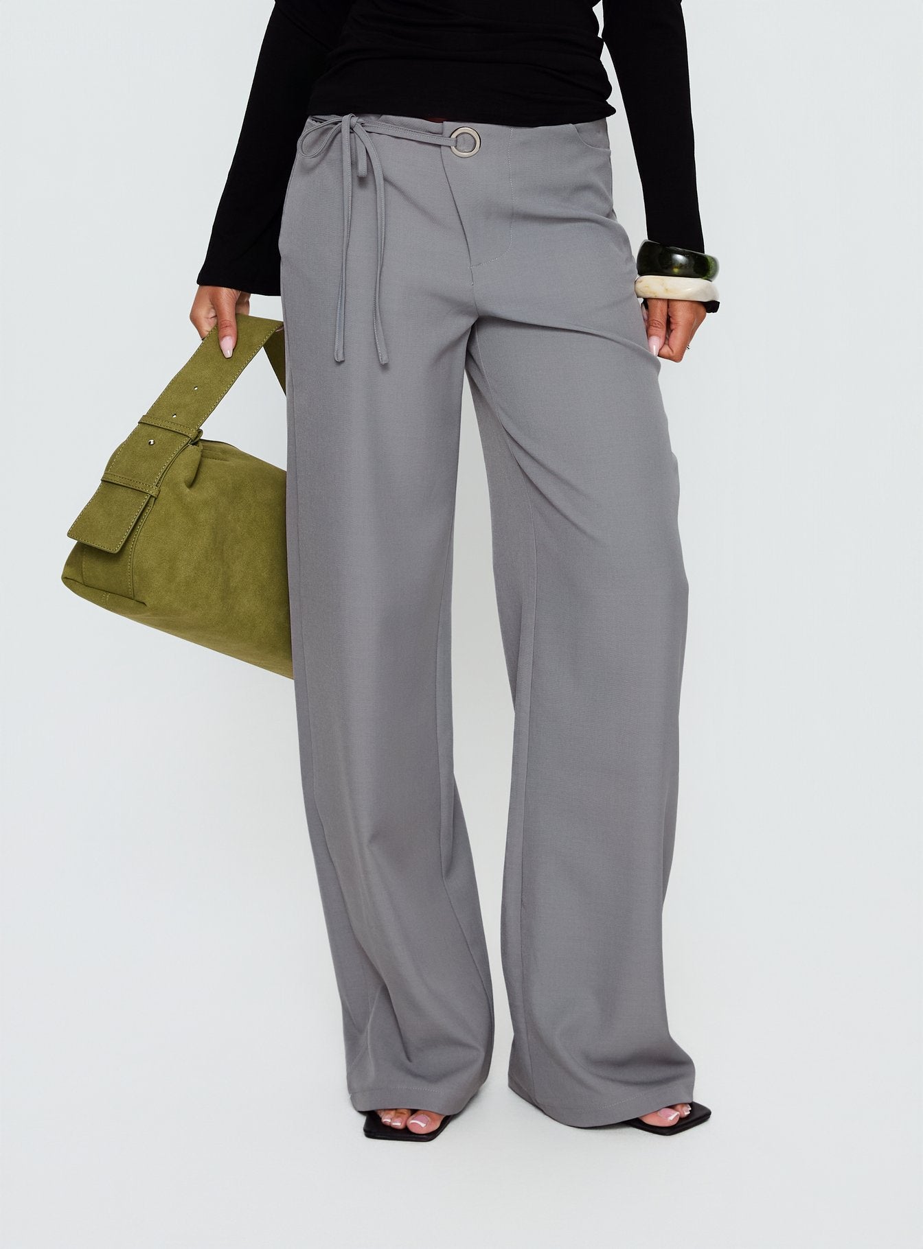 Ikana Tie Side Pants Grey - Image 2