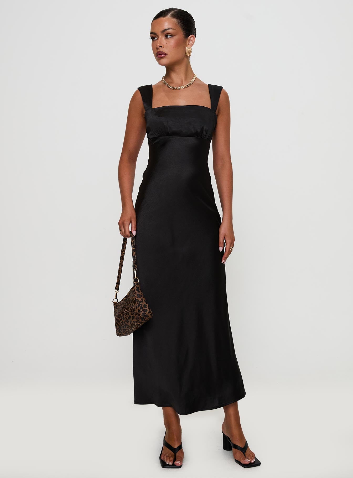 Radioactive Bias Cut Maxi Dress Black - Image 2