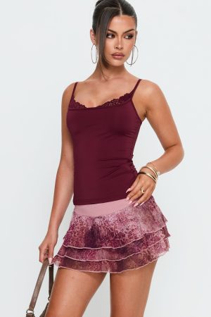 Ready To Party Frill Skort Pink Leopard