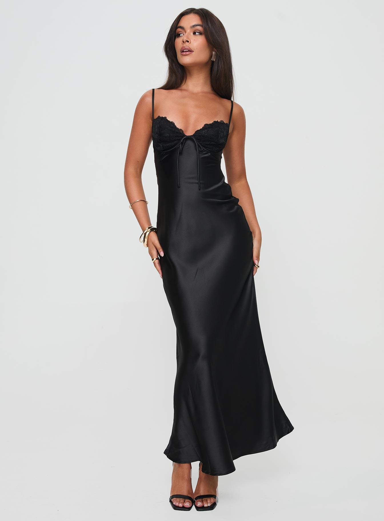 Fadyen Bias Cut Maxi Dress Black Tall - Image 2
