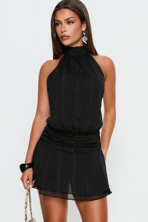 Maelis Backless Playsuit Black