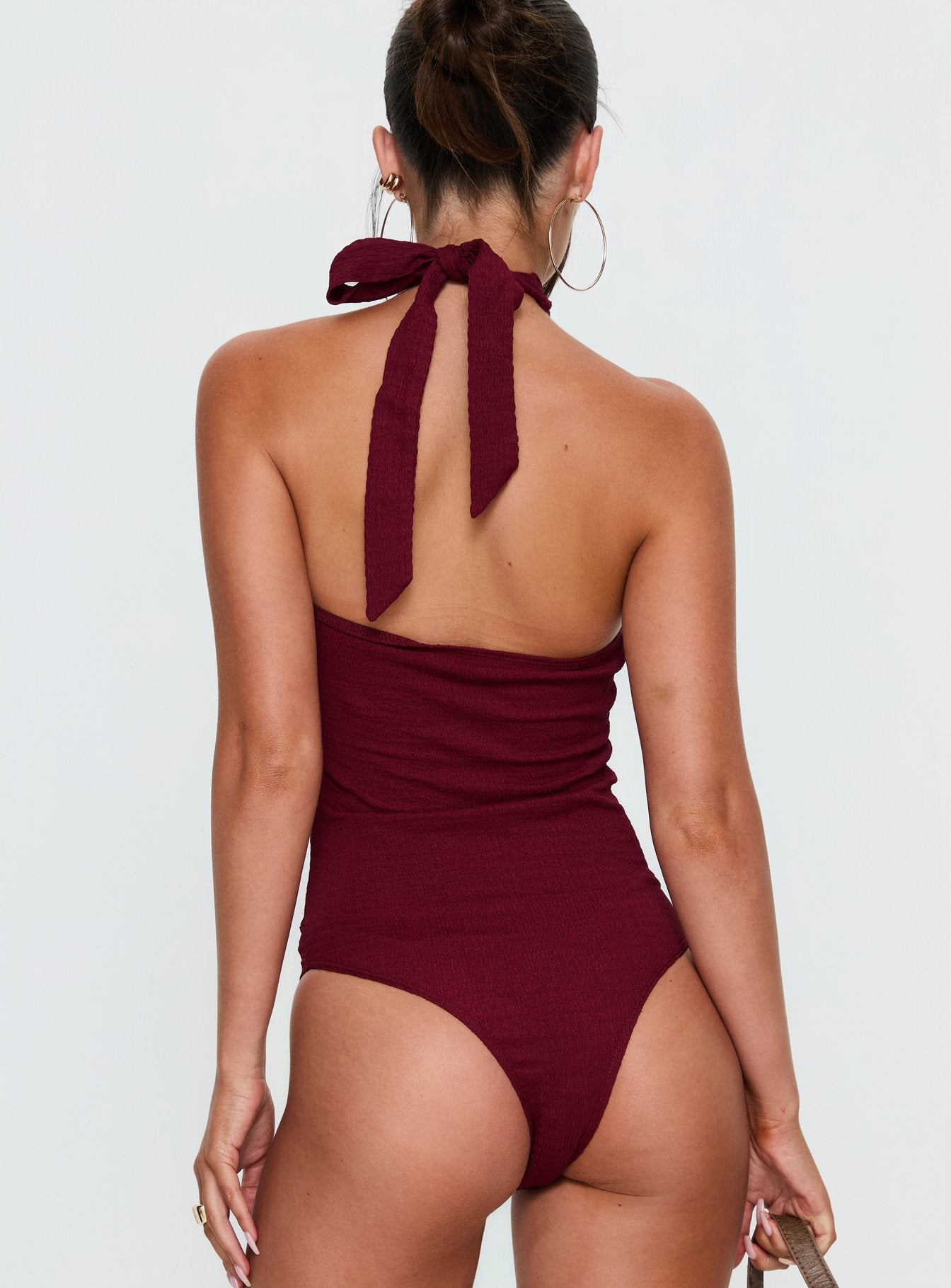 Bridey Cut Out Bodysuit Red - Image 2