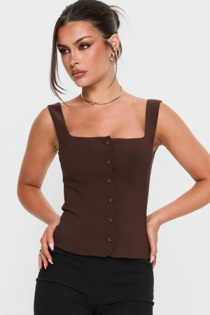 Zamie Top Chocolate