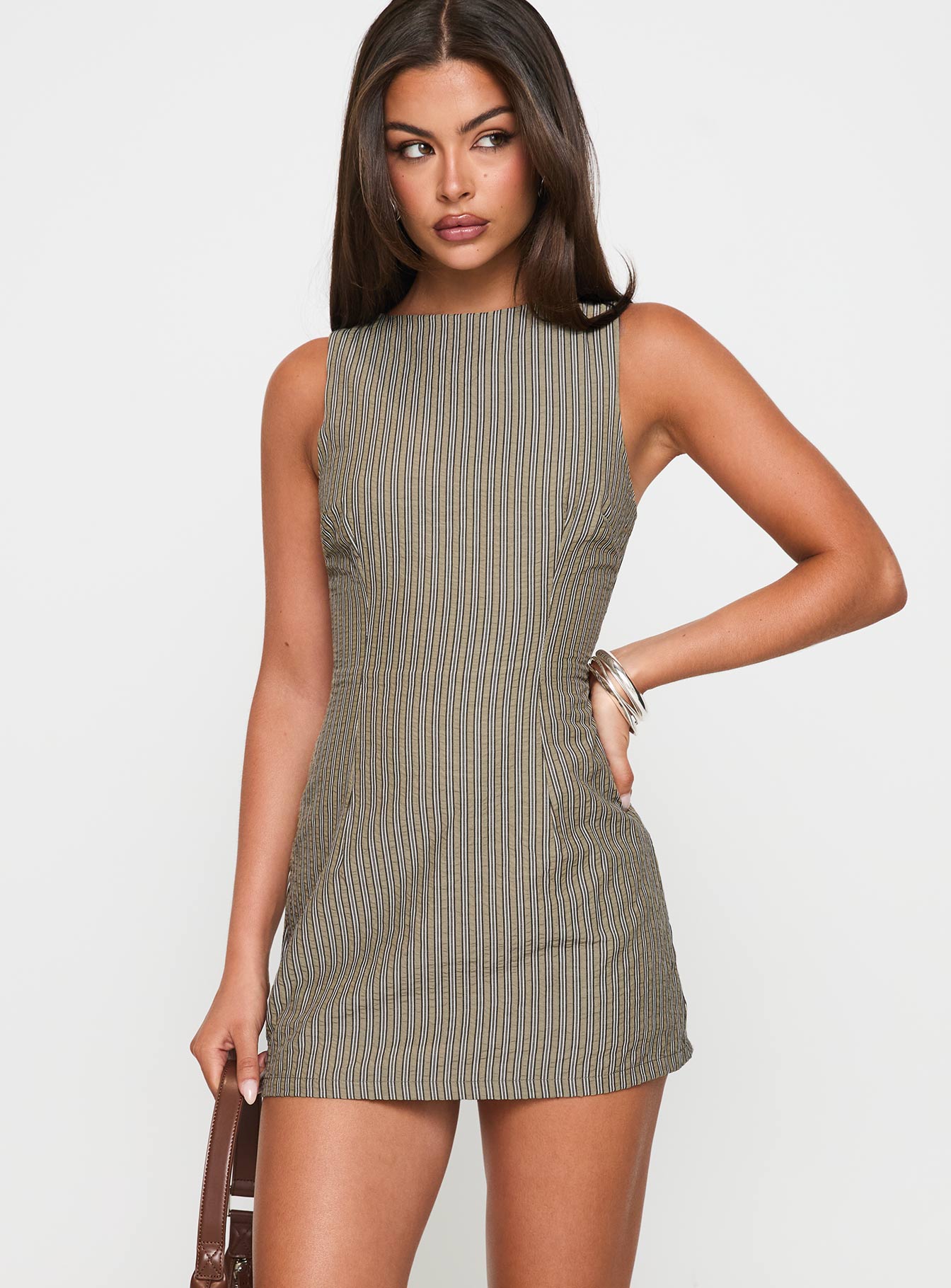 Yumiko Romper Green Stripe Tall - Image 2
