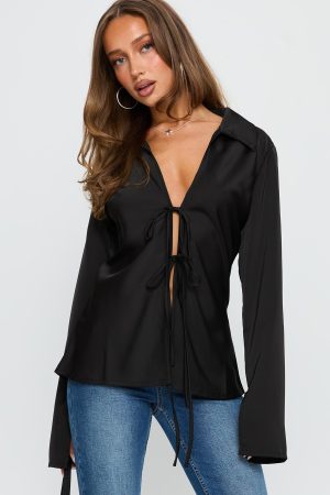 Way Life Goes Long Sleeve Top Black