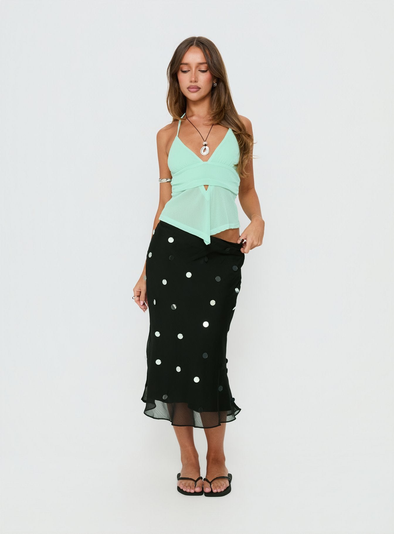 Averee Halter Top Mint Sparkle - Image 2