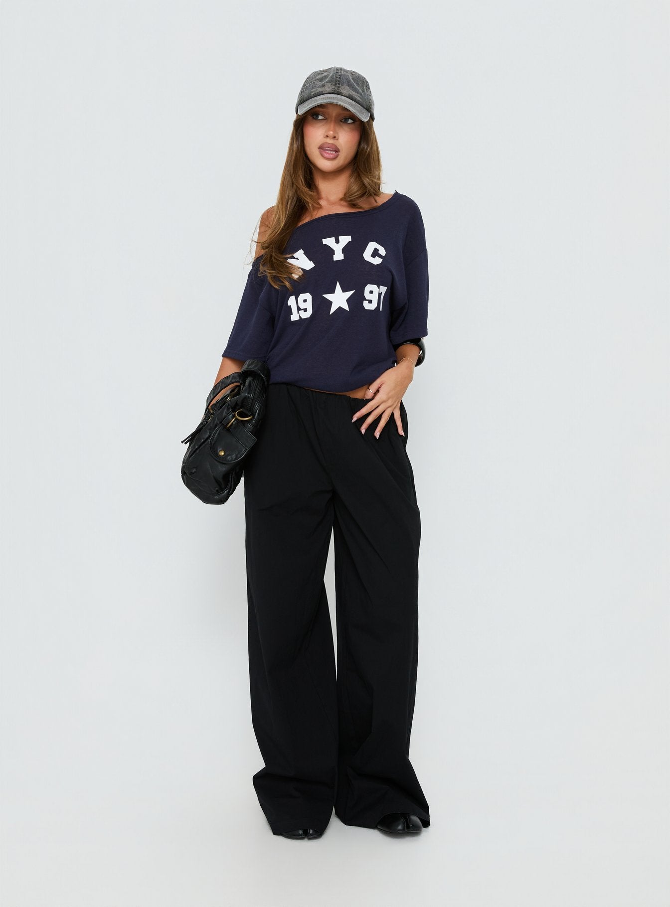NYC 1997 Loose Graphic Tee Navy - Image 2