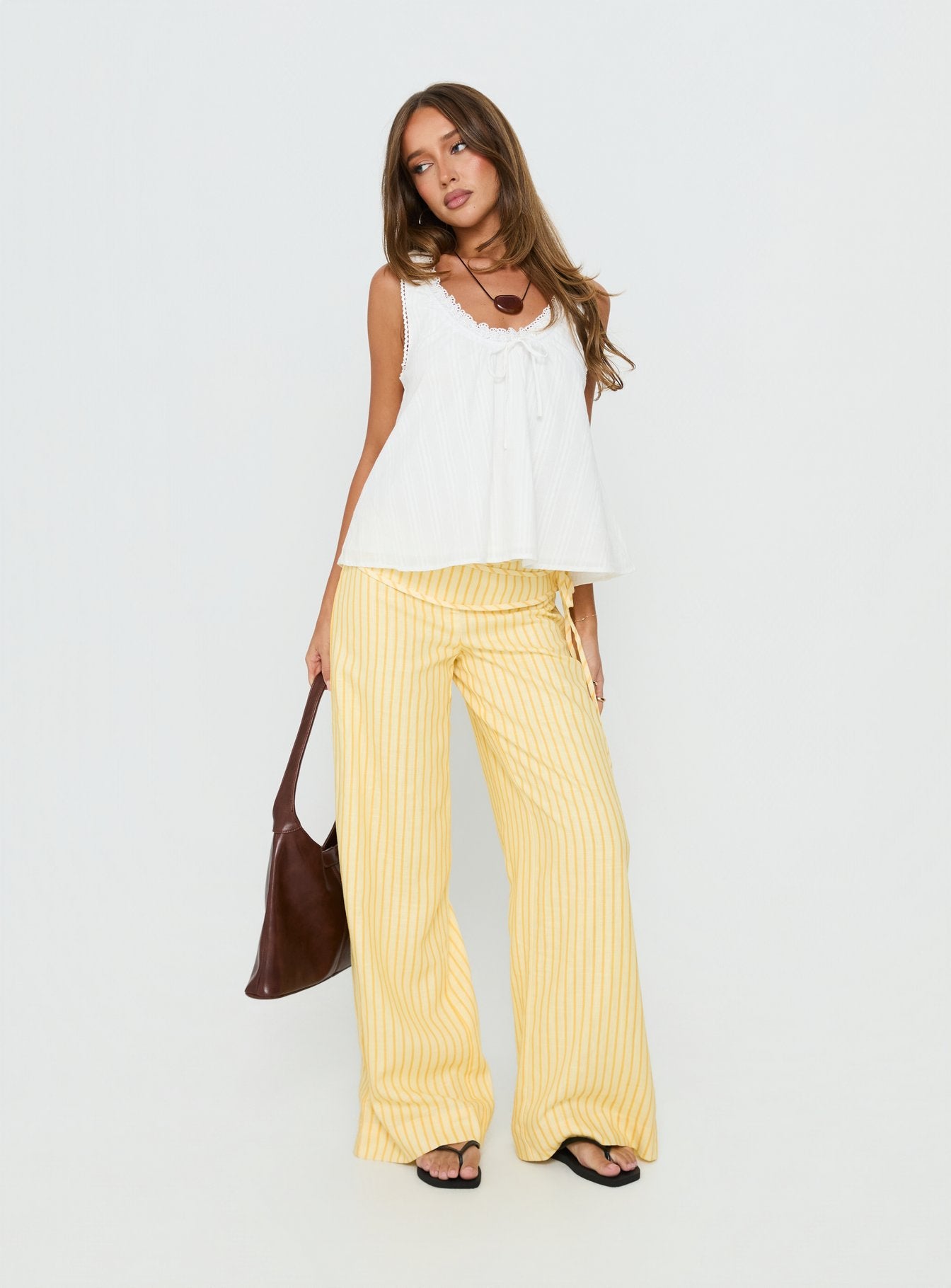 Silver Moon Pants Yellow Stripe - Image 2