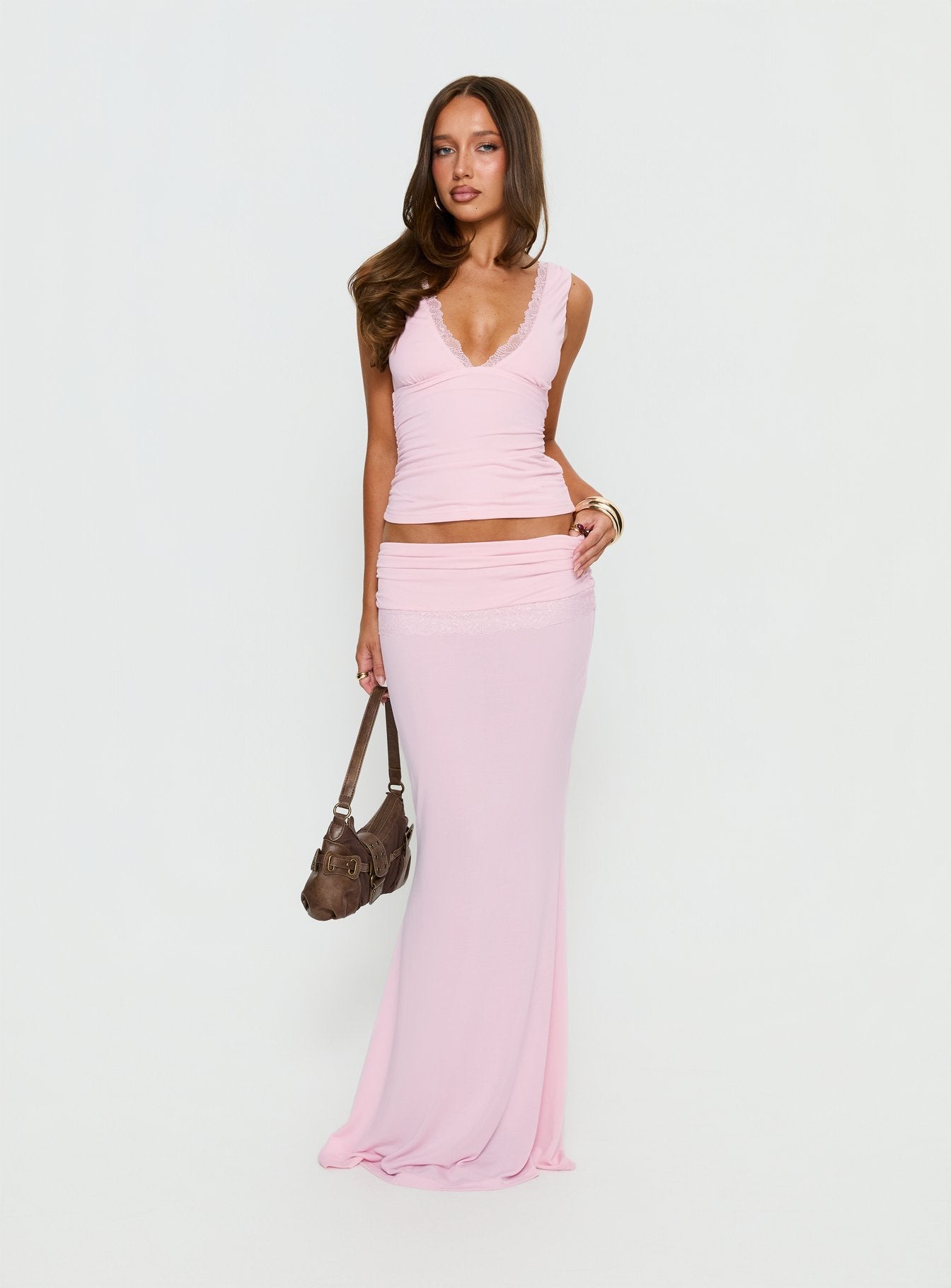 Zespri Jersey Maxi Skirt Pink - Image 2