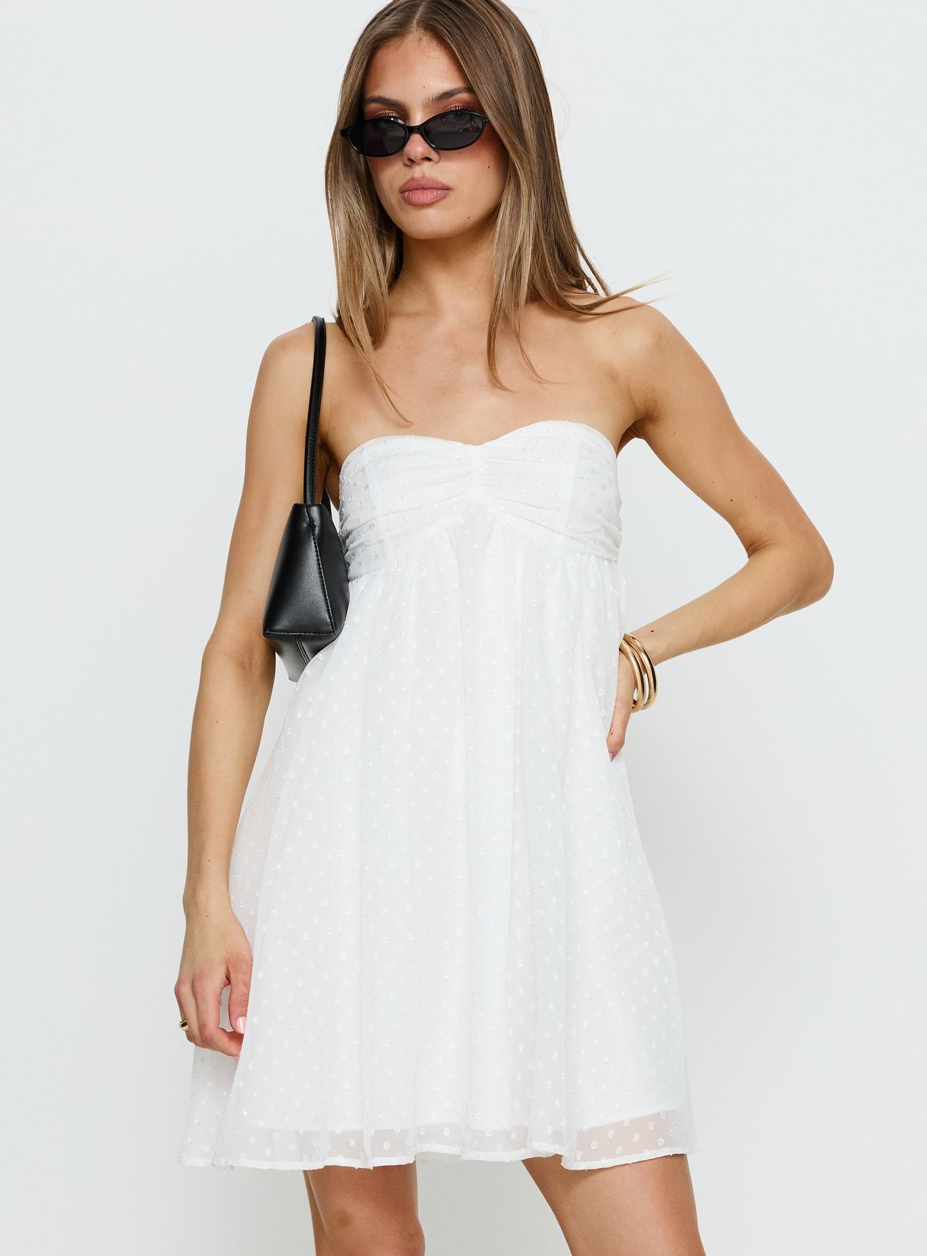 Kaimilla Strapless Sweetheart Mini Dress White - Image 2