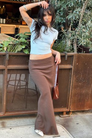 Jodie Maxi Skirt Brown