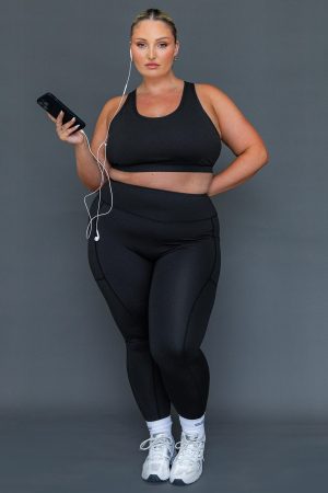 Unstoppable Activewear 7/8 Leggings Black Curve