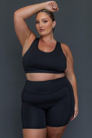 Conquer Activewear Shorts Black Curve
