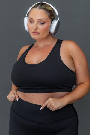 Energised Activewear Top Black Curve