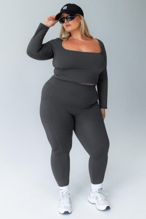Unstoppable Activewear 7/8 Leggings Grey Curve
