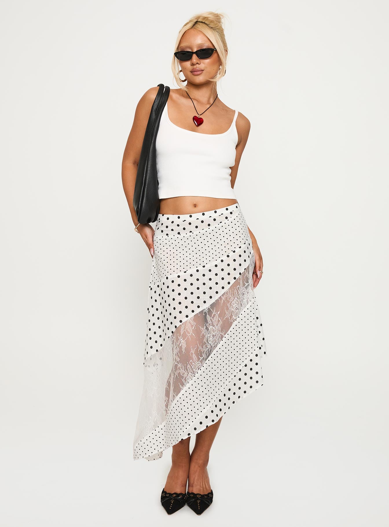 Rennar Maxi Skirt White / Polka Dot - Image 2